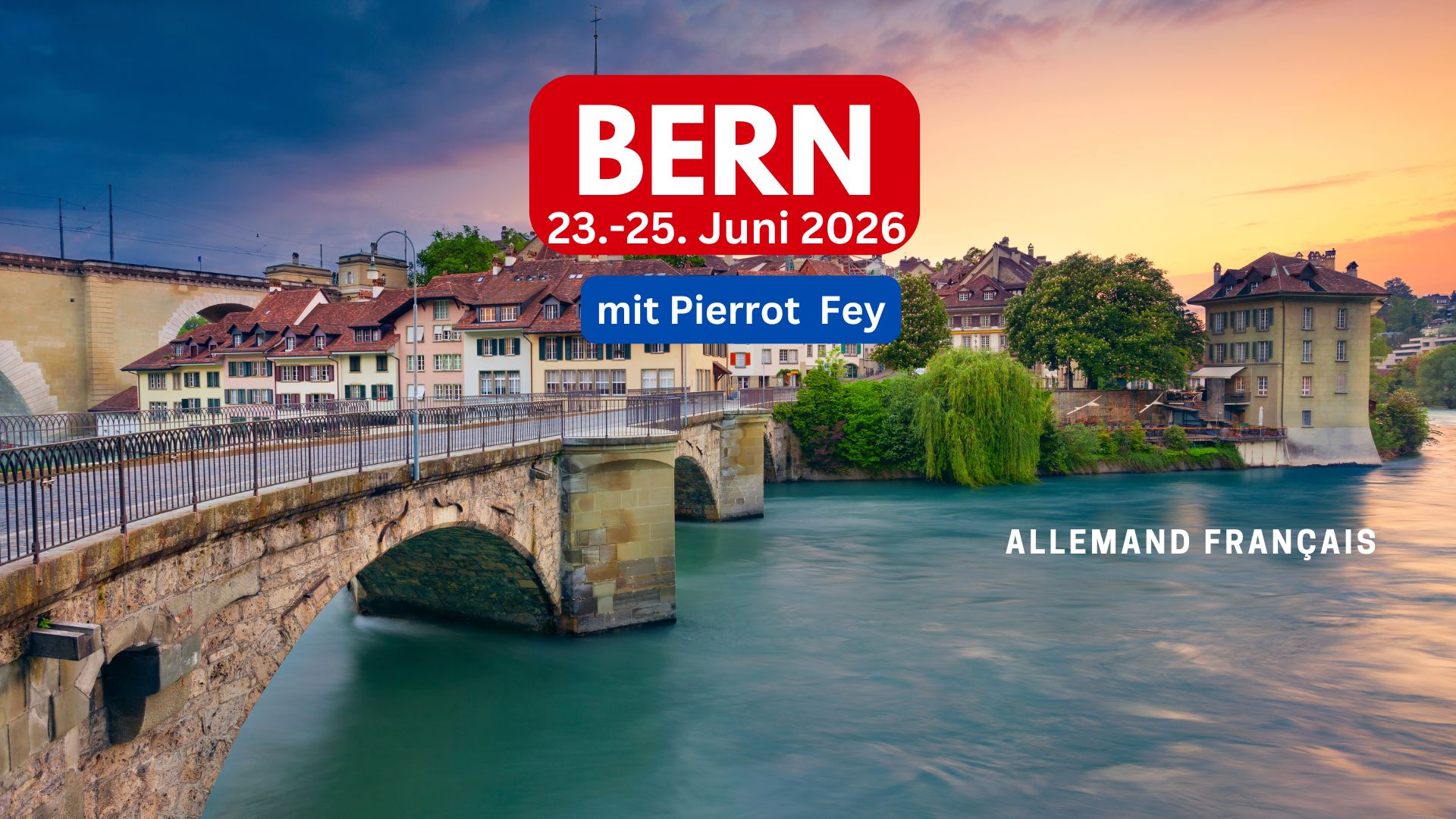 Pierrot Fey in Bern 23.-25. Juni 2026 - 20h00 français/ Allemand